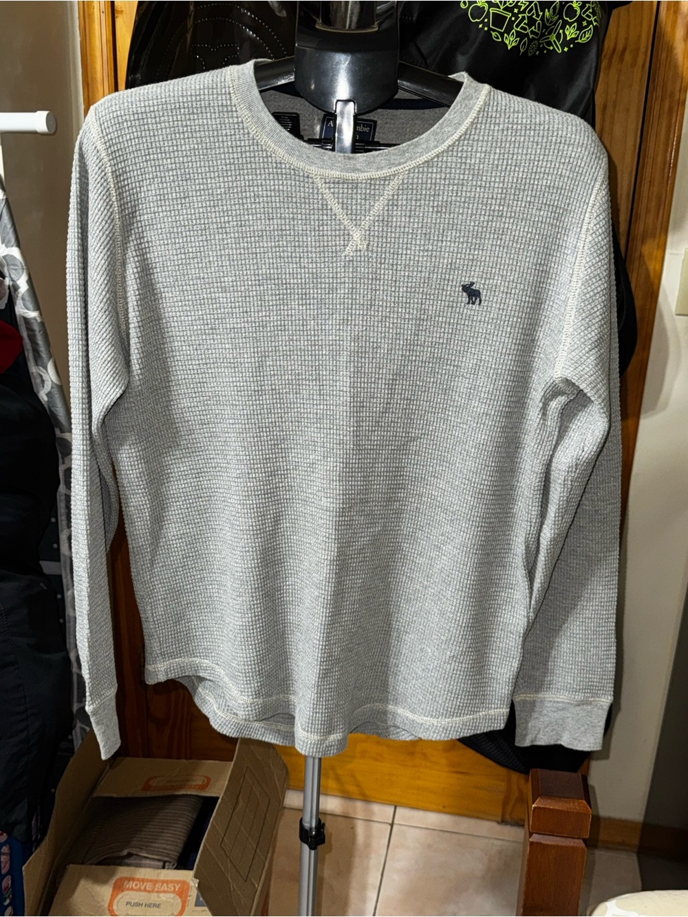 Abercrombie & Fitch Shirt I Men’s I Waffle Crew Neck I Icon Logo I Size S